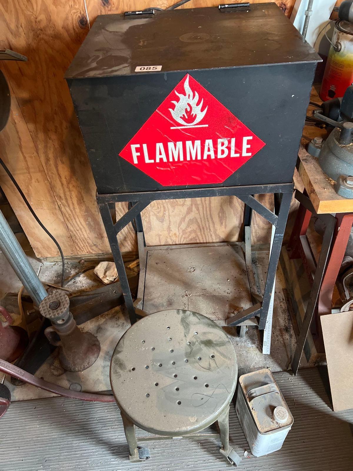 parts washer and stool
