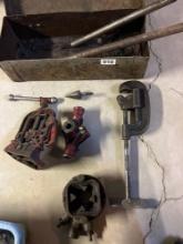 Pipe cutter, pipe threader plus