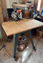 craftsman radial arm saw with vintage power vac