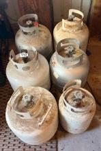 6 propane tanks 2 are close to full