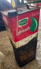 twin cylinders and FARM-OY motor oil cans