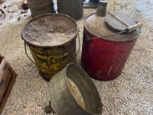 twin cylinder, and other red oil can with oil spout