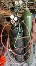 Torch cutting set see gauges for amounts left in tanks