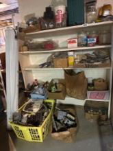 electrical supplies, Coleman lantern, nails screws vintage