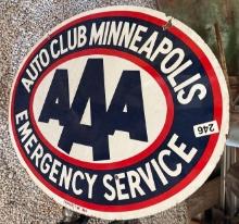 double sided porcelain AAA auto club of Minneapolis sign