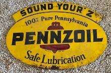 porcelain? double sided SOUND YOUR Z jersey Pennzoil 31inx22in