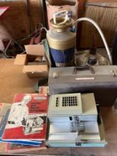 Service repair books, sprayer, projector plus