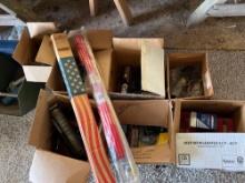 Flags, NOS filters, ratchet straps, fasteners, grease gun plus