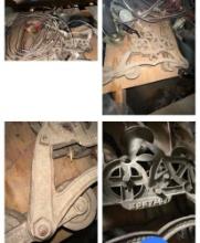 antique hay TROLLEY, pullies, gas, tubing, copper more