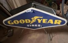 antique Goodyear tire display double sided