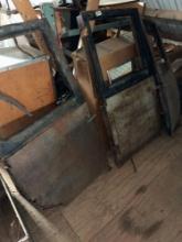 Antique WOOD FRAME CAR DOORS