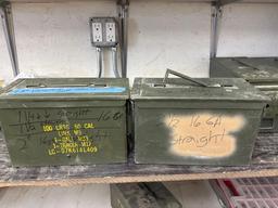 Metal Ammo boxs with fasteners nails etc