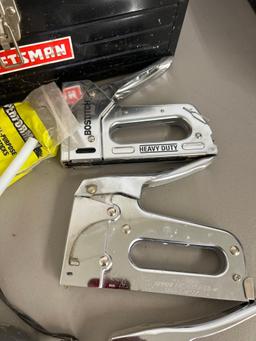 Craftsman tool box with Staples guns