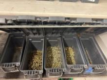 5 storage boxes with fasteners