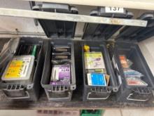 4 storage boxes with fasteners