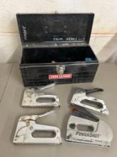 Craftsman tool box with Staple guns