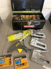Craftsman tool box with Staples guns