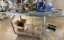 Cart, extension cords, tools plus