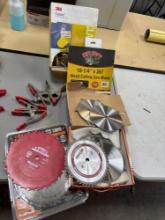 Metal spring clamps, earplugs & saw blades
