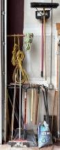extension cords scrapers, broom