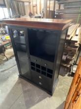 Display cabinet /wine cabinet/bar heavy built unit nice