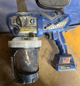 Graco ultra handleless handheld sprayer uses 20v DeWaltwith case