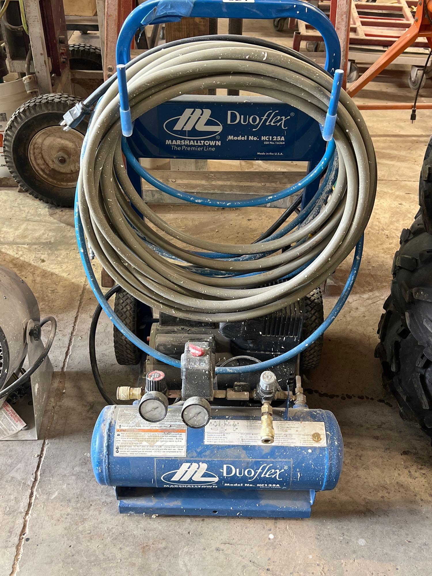 Marshalltown Duoflex model HC125A air compressor with hopper