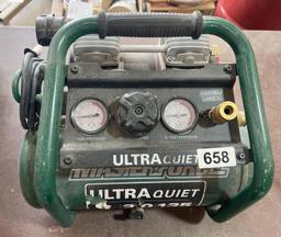 Master force ultra quiet 2 gallon air compressor