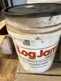 Log Jam - Chinking, plus cleaner various qualities in buckets