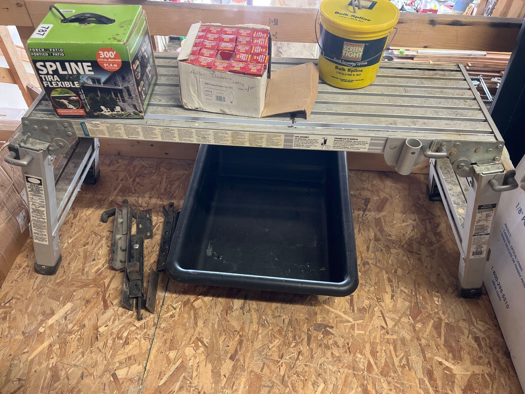 2 foot adjustable stand scaffolding, spline. lamps plus
