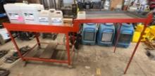 Heavy Duty 50 inch rolling table cart with 41in extension and Mineral oil