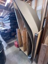 Rolling cart with miscellaneous wood/Laminate