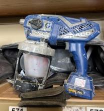 Graco ultra handleless handheld sprayer uses 20v DeWalt with case