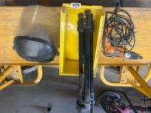 Ridgid electric drywall gun, Bosch stand and shield