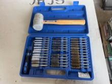 Bristle brush set with mallet