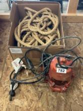 Coleman sump pump and rope