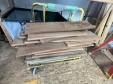 Drywall cart and cherry slabs approx 40pieces
