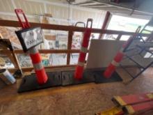 3 large traffic cones