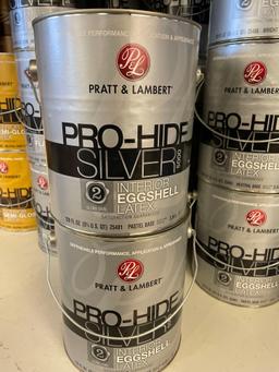 Pratt & Lambert pro-hide silver interior eggshell latex paint new
