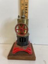 Stationary German Steam Engine Tin Burner Toy Fleichmann
