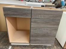 two bottom cabinets