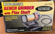 Bench grinder with flex shaft