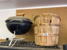 Grill and apple baskets