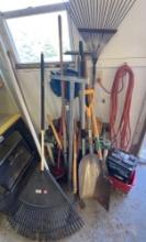 Large lot of yard tools