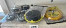 Bristle brushes, sanding wheels
