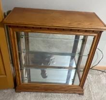 Oak display case 30x33x12 located in Marshalltown