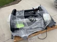 pallet full of police car parts with light and cage