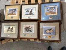 STAMP PRINTS 1980's signed numbered