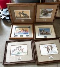 STAMP PRINTS 1980's signed numbered