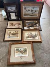Framed by wildlife prints